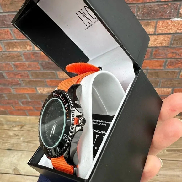 INC Unisex Orange Black Watch NWT - Picture 5 of 5